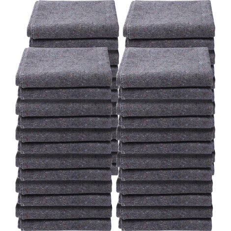 Couverture de déménagement professionnelle, 182,9 x 137,2 cm, lot de 24, coton recyclé épais, protection meubles et sols, poids 9,5 kg/dz. (1/5)