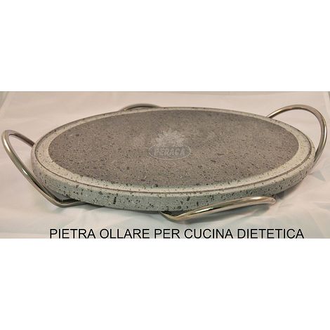 PIETRA OLLARE OVALE BISTECCHIERA PER LA CUCINA DIETETICA DIAMETR