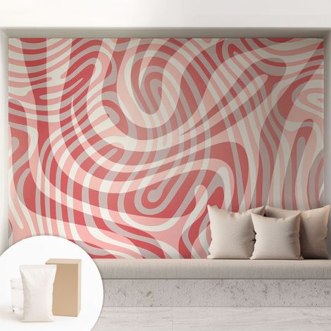 Papier peint intissé avec imprimé installation simple qualité excellente sans désordre - Colle incluse gratuite Lignes ondulées 208x146 cm (1/5)