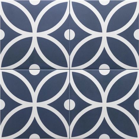 Carrelage Imitation Carreaux De Ciment 20x20 RIVOLI Bergen Azul (1m²) - Les Carreaux de Jean