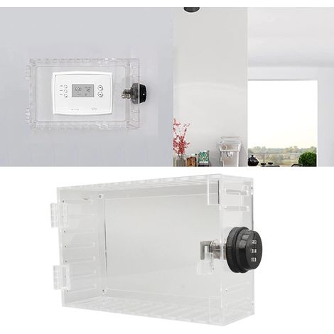 [Thermostat Lock Box] Safeguard Protecteur Transparent XL Thermostat [Acrylic - Installation Murale - Ensemble 10 Pièces] (1/5)