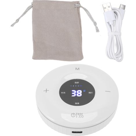 Gua Sha électrique multifonction avec chauffage et aspiration, rechargeable par USB, pour soins à domicile, couleur blanc. (1/5)