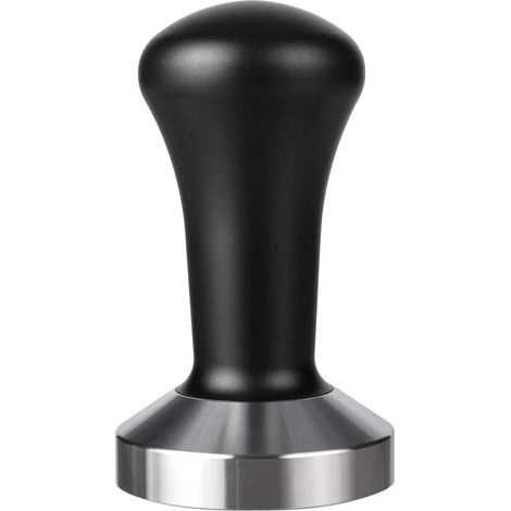 RGE Tamper à café en acier inoxydable avec poignée givrée et compresseur à fond plat de 58 mm (1/5)