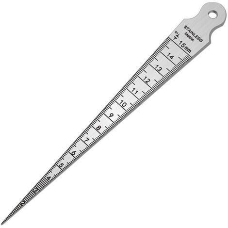 Welding Inspection 1-15mm Stainless Steel Ruler Welding Inspection Taper Gauge Imperial Measuring Tool (1/4)