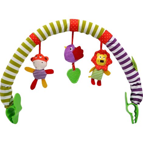 1 arche d'activités pour bébé, avec jouets suspendus, stimulation sensorielle, tissu doux, 90 cm (1/5)
