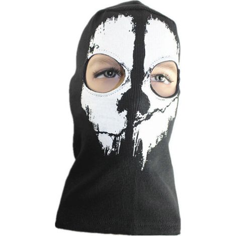 Masque de moto extensible camouflage indéformable, motif tête de mort, accessoire d'Halloween (1/5)