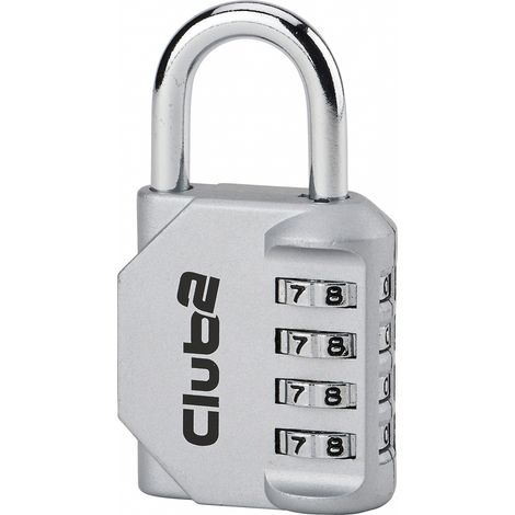 THIRARD - Cadenas à combinaison Club 2, 4 chiffres, intérieur, anse acier, 40mm - THIRARD