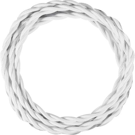 CENTRALE BRICO Fil torsadé TIBELEC, tissu, blanc (1/5)