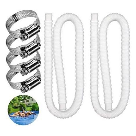 2 Replacement Hose Pieces for Above-Ground Pool, Pool Replacement Hose (1/4)
