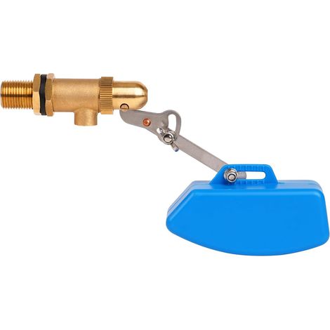 Vanne En Laiton 1/2'Avec Vanne d’Eau à Flotteur En Plastique Pour Support De Réservoir Vanne à Bille De Bol d’Eau Pour Chien Avec Arrêt De Bras Réglable Pour Poissons Aquarium Bovins Moutons (1/5)