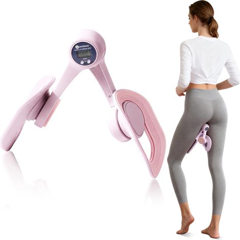 Pelvic Floor Trainer for Women, Thigh Trainer, Leg Trainer, Butt Leg Press, Thigh, Pelvic Floor Training, Legs Training Device for Home, Sports Slimming Training (Pink) (1/5)