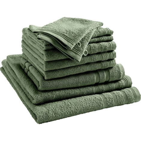 Pack complet 10 pièces "Spa" salle de bain / 400 gr/m² - "Spa" Romarin - "Spa" Romarin -
