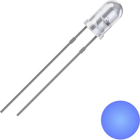 Quadrios 2111O175 LED bedrahtet Blau Rund 3 mm 2500 mcd 25 ° 20 mA 3 V (1/2)