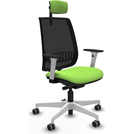 Silla de oficina piqueras y crespo Alares reposacabezas ajustable blanco (1/2)