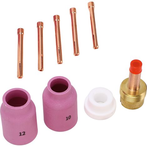 Ensemble de 9 pinces de soudage pour torche TIG, en cuivre et PTFE, pour WP 17, 18 et 26. (1/5)