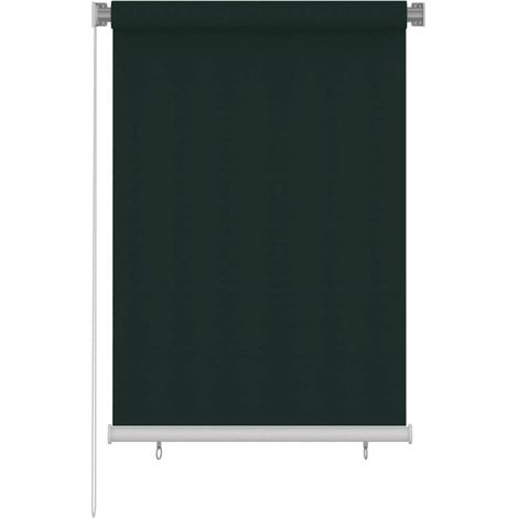 Store Roulant d'Extérieur Pare-Soleil en Polyéthylène HDPE Vert Foncé 105 x 140 cm - PANGIVO (1/5)