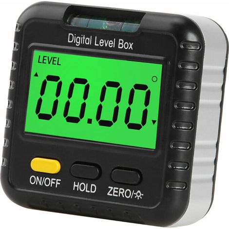 Jauge De Detecteur D'Angle Numerique 360 Degres Mini Inclinometre De Rapporteur Numerique Magnetique Angle Cube Boite De Niveau Electronique Avec Ecran Lcd Et Bulle Horizontale Pour La Construction Re (1/4)