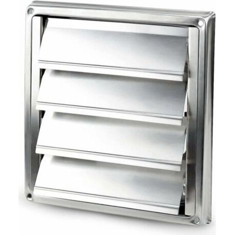 Grille de Ventilation, 125mm,Ventilation Ventilation en Acier Inoxydable Mur Ventilation Carré Sèche-Linge Extracteur Ventilateur Sortie,Envoyer des vis