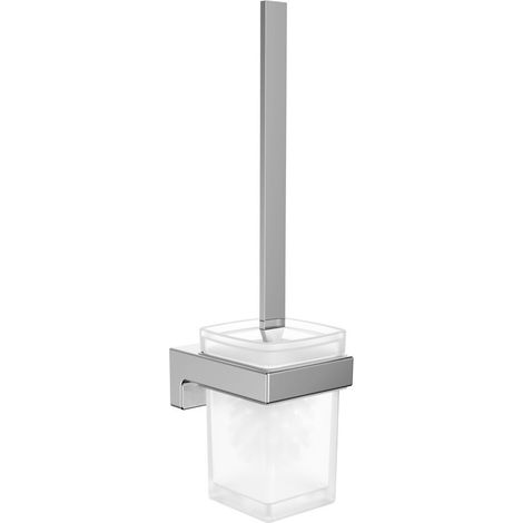 emco cue Bürstengarnitur chrom mit Kristallglas, Wandmodell, (1/3)