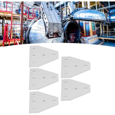 5-Loch-Verstärkungsplatte aus Aluminium der Serie 4040, silberweiß eloxierte 4040T-5-Loch-Verbindungsplatte (1/5)