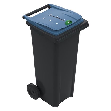 Müllcontainer 120 Liter für die Papiersortierung - Blauer Müllcontainer - 210040PC