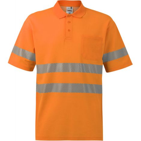 Polo flúor de algodón manga corta Reflatex RS con cintas reflectantes Serie 305522 VELILLA (1/5)