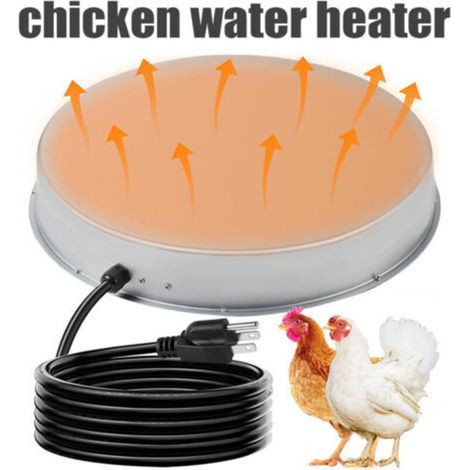 [JAMAIS UTILISÉ] Chauffe-eau pour volailles 65W Chauffe-eau pour volailles 12/15in pour fontaine à volailles en métal et plastique Chauffe-eau pour volailles avec thermostat et cordon d'alimentation d (1/4)
