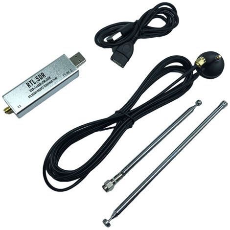 Récepteur Radio, Logiciel en Bande Pleine Bande 0.1MHz-1.7GHz Radio HF FM Récepteur,Bande aviation ADSB (1/5)