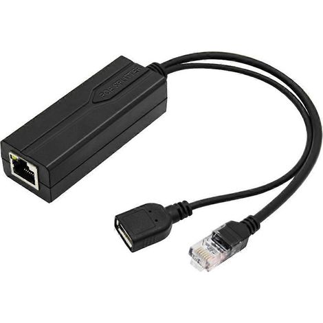 Kleiner PoE-Splitter 48V auf 5V USB PoE-Separator zum Laden tragbarer Geräte