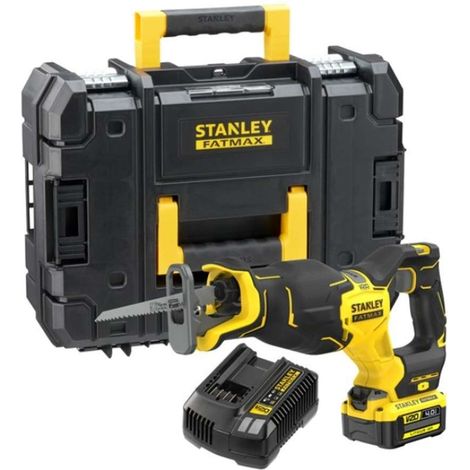 Scie sabre stanley brushless v20 18 volts noir jaune (1/5)