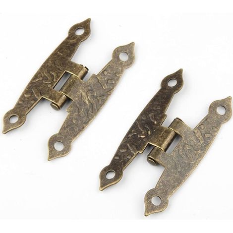 Sollbry piezas de bisagras retro para puerta de gabinete, cajón, decoración de muebles de madera, herrajes (1/5)
