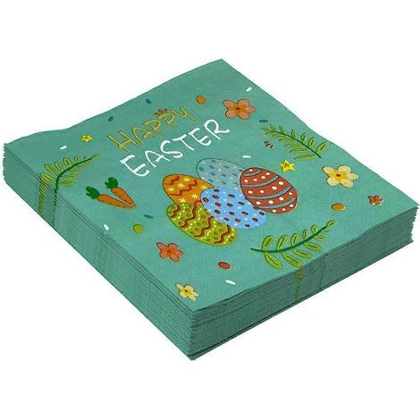 Packung Osterservietten aus Papier – 33,00 x 33,00 x 0,10 cm (1/4)