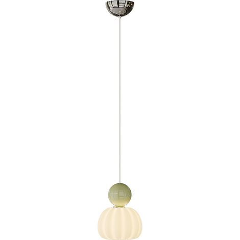 Single head cream pendant light, Nordic small glass pendant light, LED resin pendant light for bedroom, three-color lighting, adjustable pendant light for living room, kitchen island pendant light. (G (1/5)
