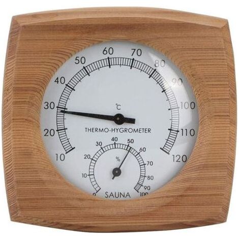 2-In-1Sauna Température Cèdre Bois Thermomètre Hygromètre Thermo-Hygromètre Accessoires De Sauna (1/5)