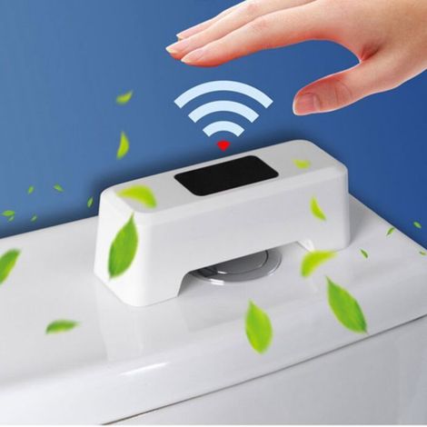 Chasse D'eau sans Contact - Chasse D'eau Automatique Infrarouge Externe 5W, Capteur de Chasse D'eau Intelligent à Induction 0,25S (1/4)