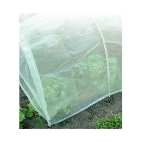 Nortene – Tunnel accordéon anti insectes 0,6 x 0,45 x 3 m – Filet pour cultures potagères – Protection contre mouches et aleurodes