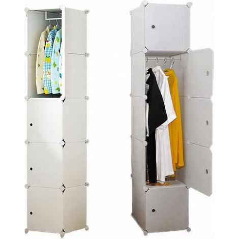 Modulares Schranksystem, Regal, 5 Module, geräumiger weißer Premium-Kleiderschrank (1/5)