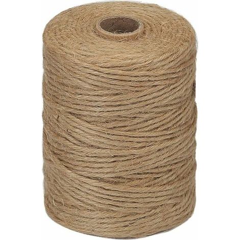 yarn Natural jute rope, thick biodegradable brown twine for gardens, gifts, crafts (100m) (1/5)