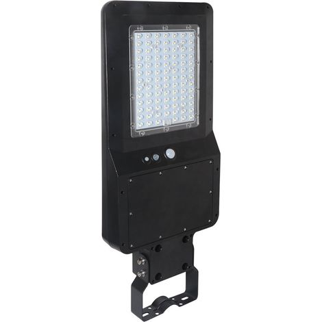 V-TAC VT-ST42 Réverbère LED 40W avec panneau solaire sensor capteur PIR et télécommande IR corps noir IP65 blanc froid 6000K - sku 5504