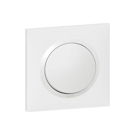 Legrand - Dooxie - Poussoir simple + Plaque - Blanc - Ref. : 600004 + 600801 (1/5)