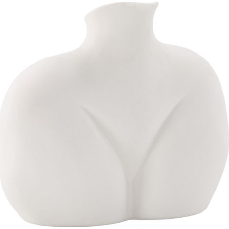 Vase Corps Féminin en Céramique "Harvey" 17cm Blanc Cassé (1/5)