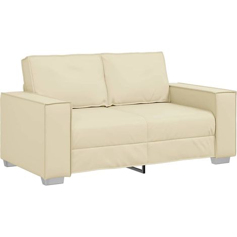 Sofá Crema 160 x 78 x 84 cm tela vidaXL