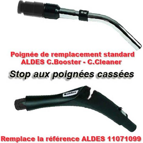 Aldes – Poignée de remplacement standard pour centrale d’aspiration – Compatible C.Booster et C.Cleaner – Solution économique et durable