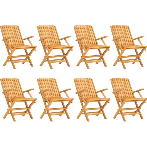 Maison Exclusive - Sedie Pieghevoli 8pz 61x67x90cm Legno Massello Teak (1/5)
