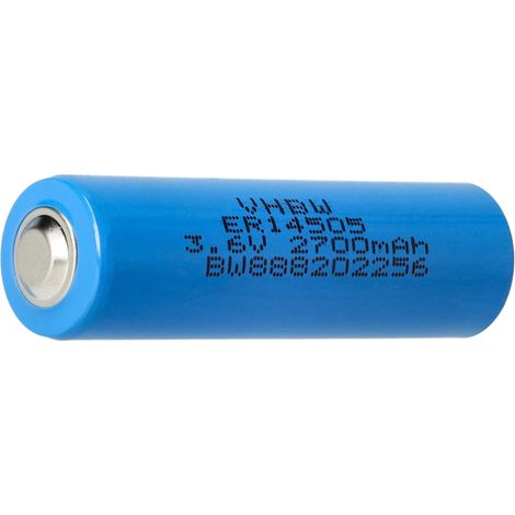 vhbw Lithium ER14250 Round Cell Battery - Special Battery (2700mAh, 3.6 V, Li-SOCl2)