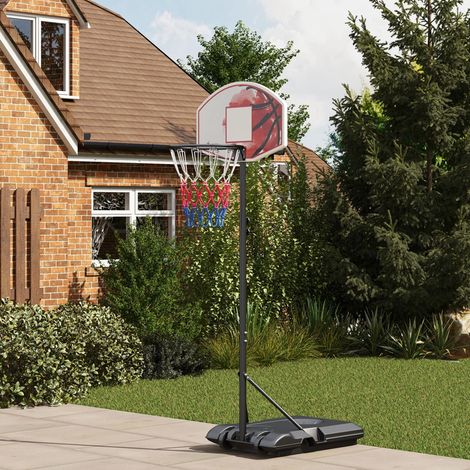 Canestro da basket regolabile 179-209 cm con ruote, nero HAVRYA (1/5)
