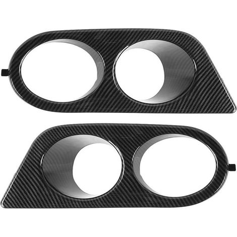 Front bumper fog light cover, 2-piece, dual holes, car accessory suitable for E46 M3 (2-door) 2001 – 2006 Black (carbon fiber) (1/5)