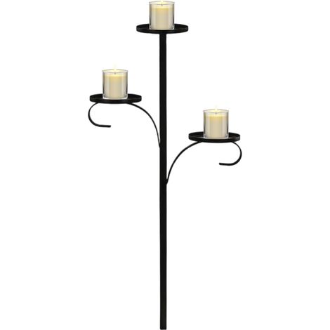 Couronne d'arbre en Forme de Bougie Décorative pour Arbre de Fête et Célébrations,Support pour Les Bougeoirs Triples Étagère À Trois Niveaux pour Arbre De Noël,pour Halloween, L'Automne, (1/5)