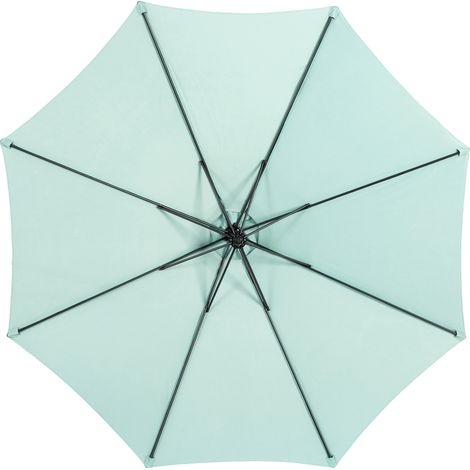 Double parasol rectangulaire extérieur 4,5m, manivelle, vert clair (pied non inclus)