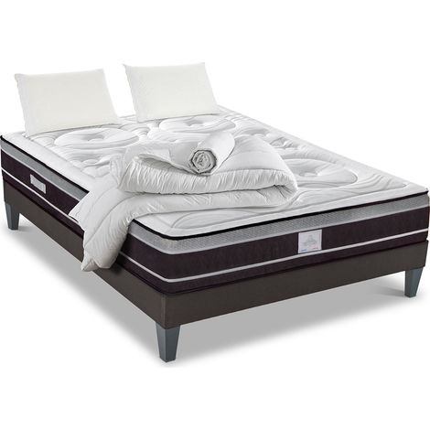 HYPSOM Pack Prêt à dormir DIVIN 180x200 cm Matelas Ressorts ensachés + Sommier + Accessoires (1/5)